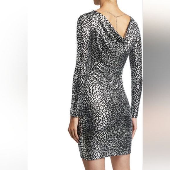 🐢 Michael Michael Kors Silver Shimmer Midi Dress Size XXL - Picture 3 of 13